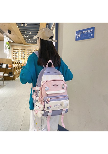 Yeni Okul Çantası Kadın Ins Tarzı Lise Öğrencisi Ortaokul Öğrencisi Ilkokul Öğrencisi Sırt Çantası Kolej Sırt Çantası Yüksek Değer (Yurt Dışından) indirimleri