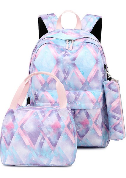 Kadınlar Için Üç Parçalı Üniversite Öğrencisi Okul Çantası Seti, Öğrenciler Için Basit, Hafif ve Güzel Görünümlü Kız Sırt Çantaları (Yurt Dışından)