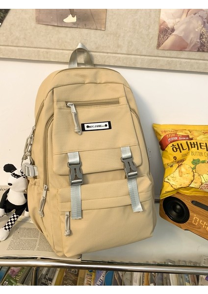 Yeni Basit Moda Rahat Sırt Çantası Büyük Kapasiteli Üniversite Öğrencisi Sırt Çantası Bilgisayar Seyahat Sırt Çantası Dayanıklı Okul Çantası (Yurt Dışından) fiyatları