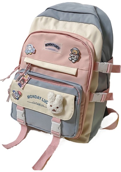 Yeni Okul Çantası Kadın Ins Tarzı Lise Öğrencisi Ortaokul Öğrencisi Ilkokul Öğrencisi Sırt Çantası Kolej Sırt Çantası (Yurt Dışından)