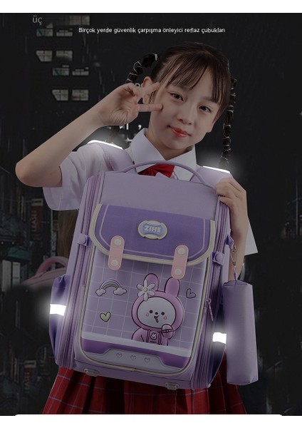 Karikatür Astronot Çocuk Ilkokul Çantası Yükü Azaltıyor ve Omurgayı Koruyor Çocuk Ilkokuldaki Çocukları Rahatlatıyor (Yurt Dışından) fırsatları