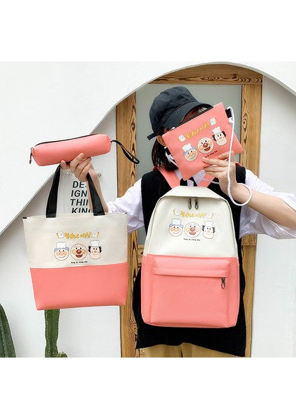 Ilkokul Okul Çantası Dört Parçalı Yeni Baskı Eğitimi Reklam Sırt Çantası Çanta (Yurt Dışından) fiyatları