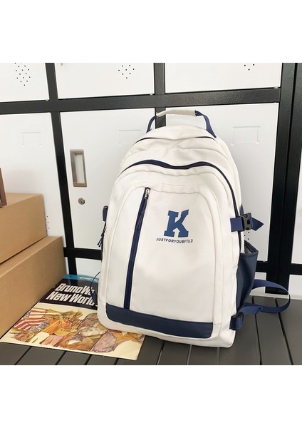 Okul Çantası, Lise Ortaokul Öğrencisi Büyük Kapasiteli Sırt Çantası Basit Orta Okul Öğrencisi Rahat Sırt Çantası (Yurt Dışından) modelleri