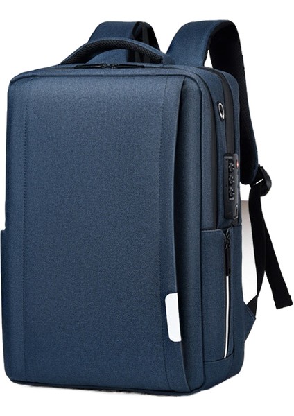 Sırt Çantası Bilgisayar Çantası 15.6 Inç Erkek ve Kadın Sırt Çantası Iş Hırsızlığa Karşı USB Şarj Orta ve Lise Okul Çantası (Yurt Dışından)