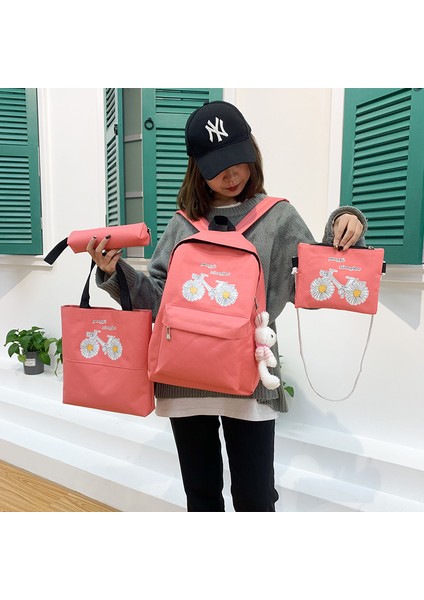 Ilkokul Okul Çantası Dört Parçalı Tasarım Oxford Kumaş Sırt Çantası Yeni Büyük Kapasiteli Sırt Çantası Kadın (Yurt Dışından) fiyatları