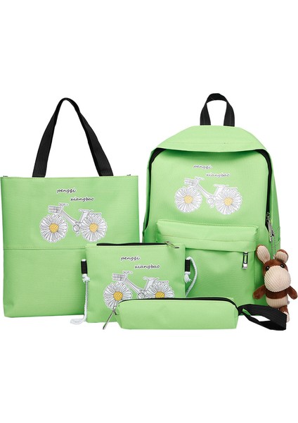 Ilkokul Okul Çantası Dört Parçalı Tasarım Oxford Kumaş Sırt Çantası Yeni Büyük Kapasiteli Sırt Çantası Kadın (Yurt Dışından)