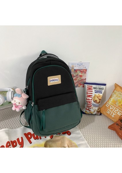 Aşınmaya Dayanıklı Düz Renk Basit Erkek ve Kadın Sırt Çantaları Ortaokul Üniversite Öğrencileri Sırt Çantaları Rahat Okul Çantaları (Yurt Dışından) modelleri