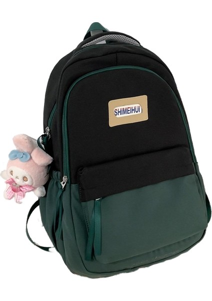 Aşınmaya Dayanıklı Düz Renk Basit Erkek ve Kadın Sırt Çantaları Ortaokul Üniversite Öğrencileri Sırt Çantaları Rahat Okul Çantaları (Yurt Dışından) modelleri