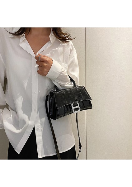 Yeni Harf Baskılı Kum Saati Çanta Trendi Tek Oda Çapraz Çanta (Yurt Dışından)