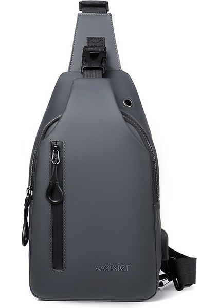 Doğa Sporları Göğüs Çantası Erkek Rahat Omuz Su Geçirmez Hafif Crossbody Çanta (Yurt Dışından)