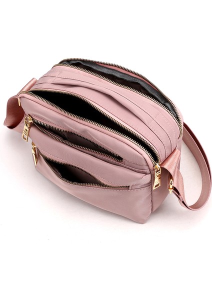Tek Omuz Messenger Küçük Çanta Çok Fermuarlı Su Tutmaz Naylon Kumaş Kadın Çantası (Yurt Dışından) fiyatları