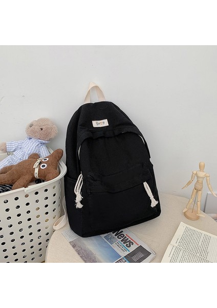 Basit Rahat Tuval Kız Okul Çantası Bilgisayar Sırt Çantası (Yurt Dışından)