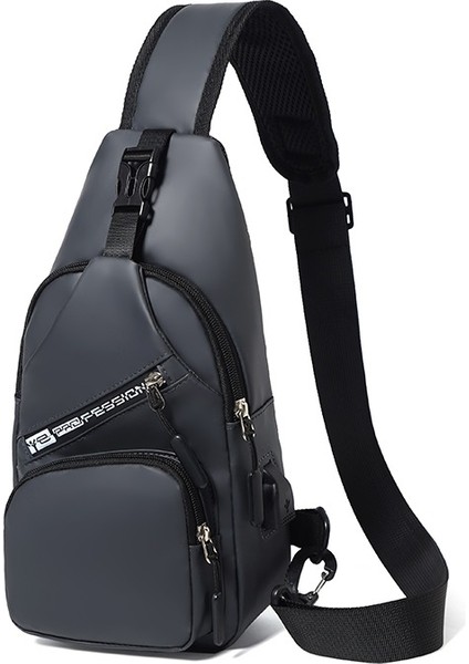 Göğüs Çantası Erkek Crossbody Çanta Rahat Büyük Kapasiteli Su Geçirmez Oxford Kumaş Omuz Küçük Sırt Çantası Moda Trendi Göğüs Çantası (Yurt Dışından)