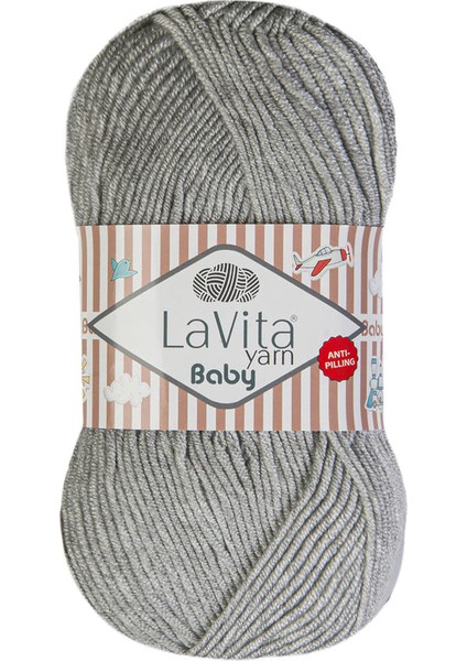 5 Adet Lavita Baby 6030 Melanj Gri
