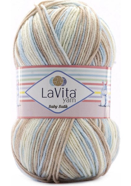 5 Adet Lavita Baby Batik BY02 Mavi Kahve