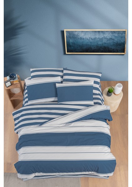 Ranforce Light Madras Blue Nevresim Takımı