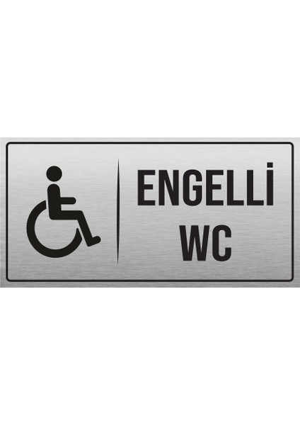 Engelli Wc Yönlendirme Levhası Metal Pr-7