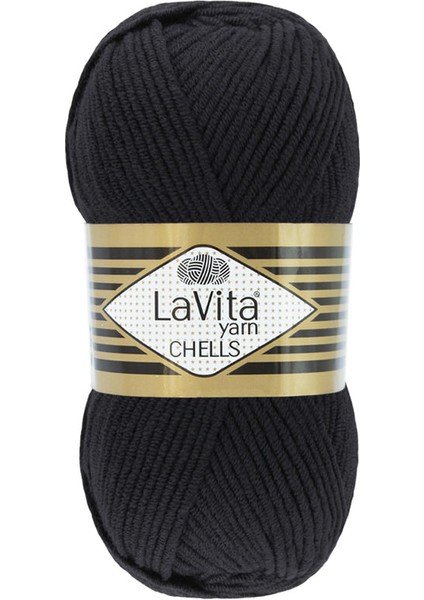 Chells 9500 Siyah El Örgü Ipi 100 Gr.