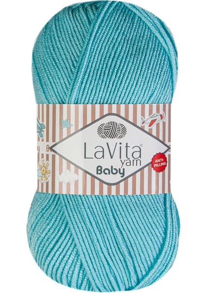 Baby 5033 Ice Mavi El Örgü Ipi 100 Gr.