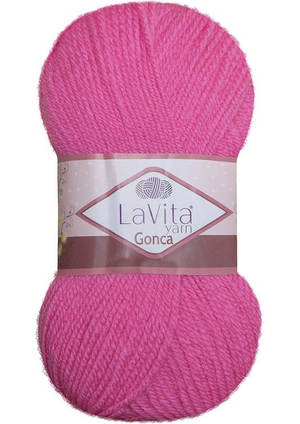 Gonca 4020 Ortanca Pembe El Örgü Ipi 100 Gr.