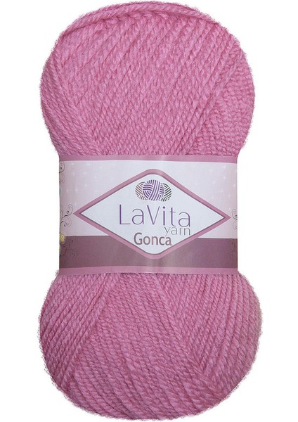 Gonca 4025 Gül Pembe El Örgü Ipi 100 Gr.