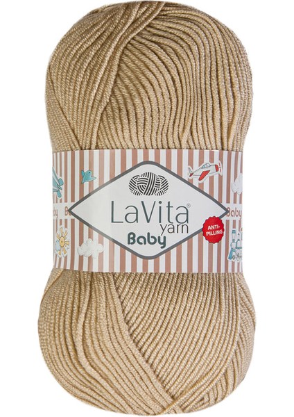 Baby 1006 Krem Taş El Örgü Ipi 100 Gr.