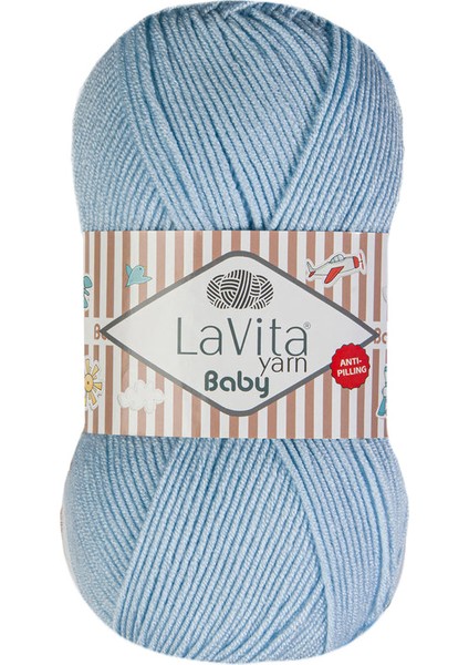 Baby 5019 Serin Mavi El Örgü Ipi 100 Gr.