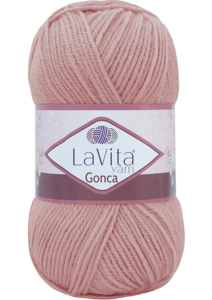 Gonca 4113 Orta Gül El Örgü Ipi 100 Gr.
