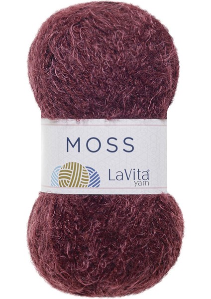 Moss 3214 Bordo El Örgü Ipi 100 Gr.