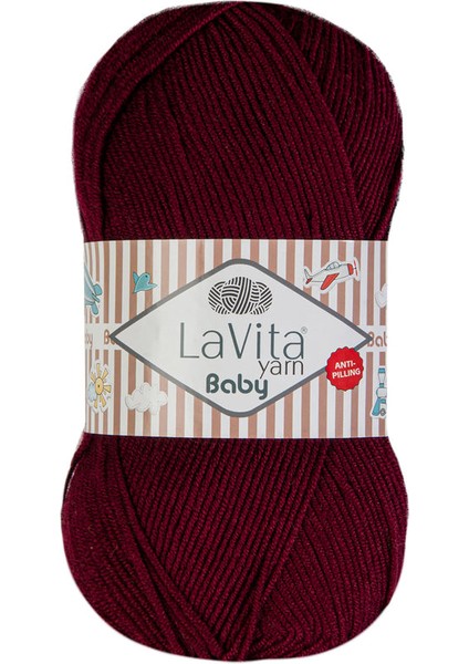 Baby 3209 Koyu Bordo El Örgü Ipi 100 Gr.