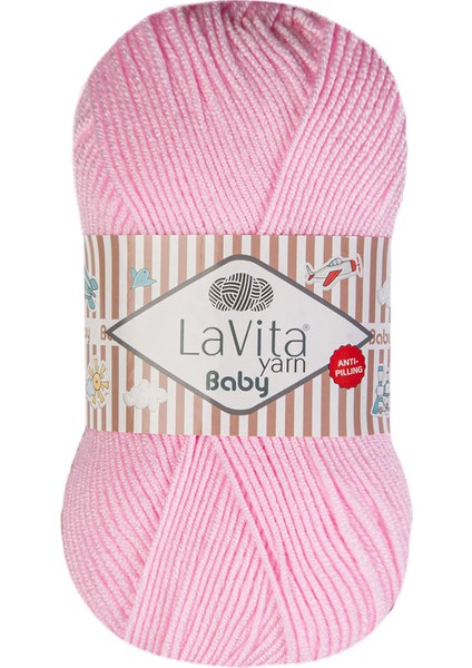 Baby 4015 Rüya Pembe El Örgü Ipi 100 Gr.