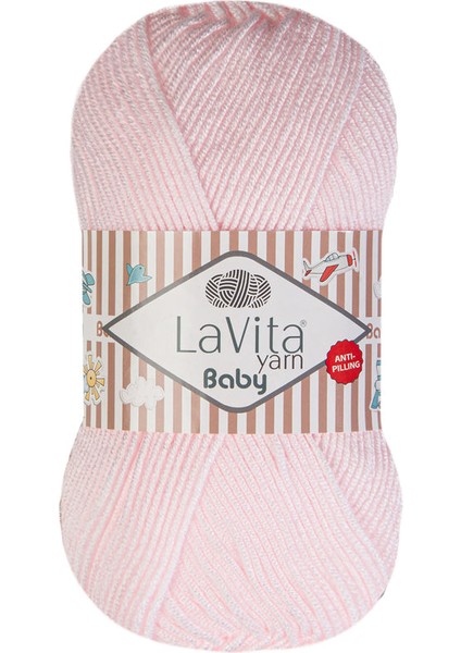 Baby 4133 Baby Pembe El Örgü Ipi 100 Gr.