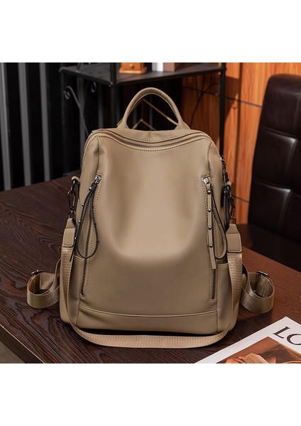 Yeni Sırt Çantası Kadın Moda Moda Hırsızlık Önleyici Sırt Çantası Tek Omuzlu Çift Amaçlı Kadın Çantası Iş Işe Gidip Gelme Okul Çantası (Yurt Dışından)