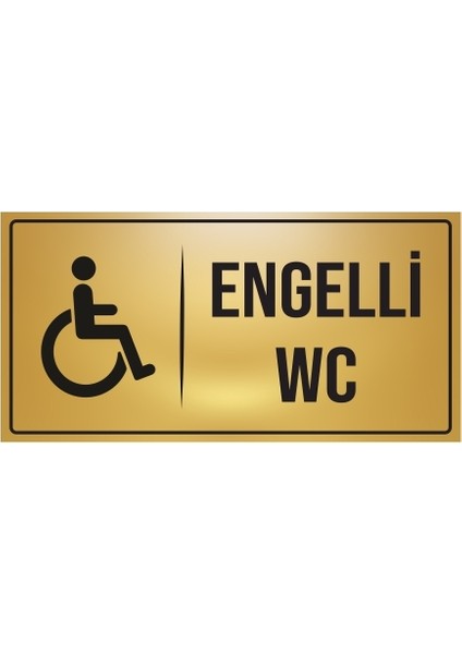 Engelli Wc Yönlendirme Levhası Metal PR-7A