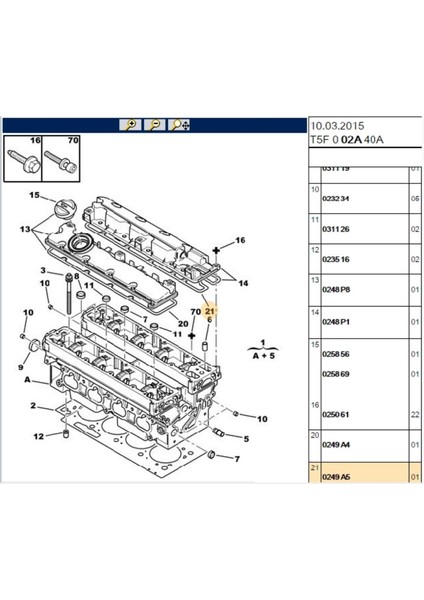 Üst Kapak Contası 206 307 406 407 607 806 807 Expert C4 C5 Xsara Picasso Jumpy EW10 (0249.A5-83026207)