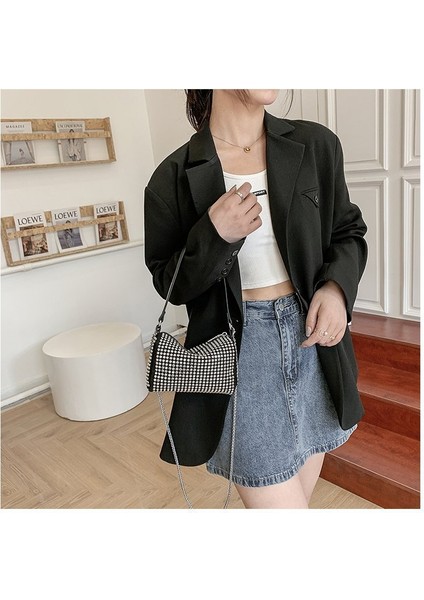 Moda Taklidi Omuz Çantası Messenger Çanta Doku Fransız Niş Koltukaltı Çantası (Yurt Dışından)