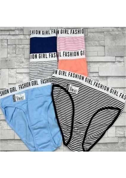 Tutku 6'lı Paket Çok Renkli Fashion Girl Kadın Slip Külot