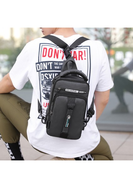 Göğüs Çantası Şarj USB Arayüzü Göğüs Çantası Çok Fonksiyonlu Omuzdan Askili Çanta Sırt Çantası (Yurt Dışından) fiyatları