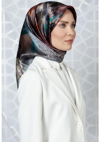 Özel Nostalji Serisi Twill İpek Eşarp Modelleri 8301D-84