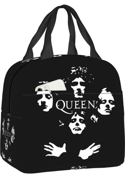 No.8 Tarzı 22X20X10CM Freddie Mercury Yeniden Kullanılabilir Yemek Kabı Kadınlar Için Termal Soğutucu Gıda Yalıtımlı Rock Grubu Kraliçe Öğle Yemeği Çantası Çalışma Okul Çantaları (Yurt Dışından)