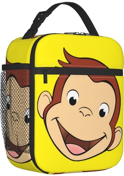 No.1 Stili 21X11X26CM Meraklı George Sevimli Komik Yalıtımlı Öğle Yemeği Çantası Kadınlar Için Sızdırmaz Tv Dizisi Soğutucu Termal Yemek Kabı Ofis Seyahat (Yurt Dışından) modelleri