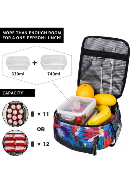 No.13 Tarzı 26X21X11CM Kırmızı Beyaz Meksika Çiçekler Yalıtımlı Öğle Yemeği Çantası Kadın Tekstil Çiçek Sanat Için Taşınabilir Soğutucu Termal Bento Kutusu Okul (Yurt Dışından) fırsatları