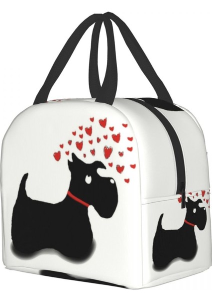 No.21 Stili 22X20X13CM Scottie Köpek Aşk Kalpler Yalıtımlı Öğle Yemeği Çantaları Açık Ute Iskoç Terrier Sızdırmaz Termal Soğutucu Yemek Kabı Kadın (Yurt Dışından) modelleri