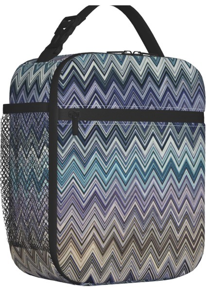 No.6 Stili 26X21X11CM Özel Ev Zig Zag Bohemian Öğle Yemeği Çantası Erkek Kadın Sıcak Soğutucu Yalıtımlı Öğle Yemeği Kutuları Öğrenci Okulu Için (Yurt Dışından)