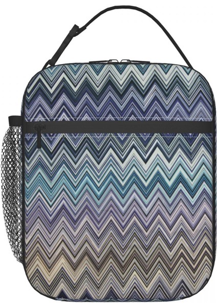 No.6 Stili 26X21X11CM Özel Ev Zig Zag Bohemian Öğle Yemeği Çantası Erkek Kadın Sıcak Soğutucu Yalıtımlı Öğle Yemeği Kutuları Öğrenci Okulu Için (Yurt Dışından)