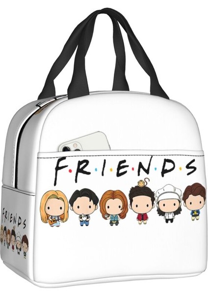 No.8 Tarzı 22X20X13CM Arkadaşlar Karakterler Karikatür Yalıtımlı Öğle Yemeği Çantası Kamp Seyahat Soğutucu Termal Yemek Kabı Kadın Çocuk Gıda Konteyner Bez Çantalar (Yurt Dışından)