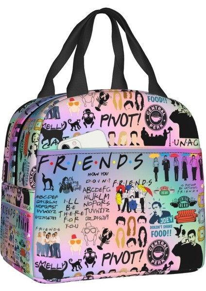 No.15 Tarzı 22X20X13CM Özel Komik Tv Gösterisi Arkadaşlar Öğle Yemeği Çantası Kadın Sıcak Soğutucu Yalıtımlı Yemek Kabı Öğrenci Okul Çalışması Için Tote Çanta (Yurt Dışından)