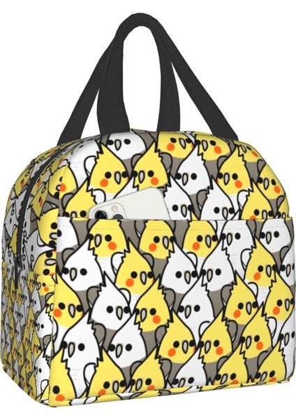 No.10 Stili 22X20X13CM Komik Papağan Yalıtımlı Öğle Yemeği Çantası Sızdırmaz Muhabbet Kuşu Cockatiel Kuş Soğutucu Termal Bento Kutusu Kadınlar Için Ofis Çalışması Okul Gıda Çantası (Yurt Dışından)