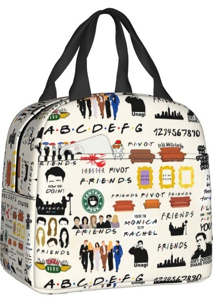 No.10 Stili 22X20X13CM Komik Tv Gösterisi Arkadaşlar Kolaj Yalıtımlı Yemek Kabı Kadınlar Için Sıcak Soğutucu Termal Öğle Yemeği Çantası Okul Gıda Ontainer Tote (Yurt Dışından) fiyatları