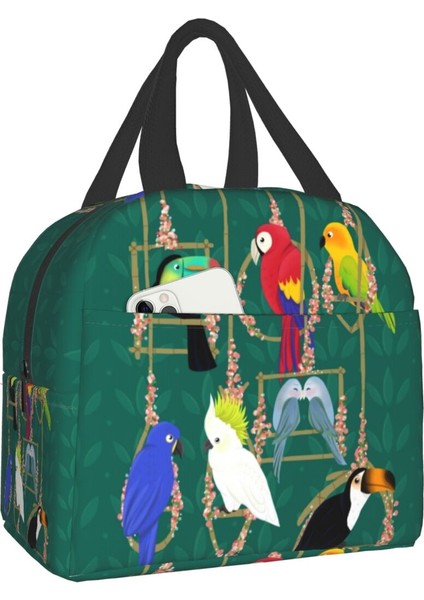 No.14 Tarzı 22X20X13CM Tropikal Kaçış Papağan Kuşlar Öğle Yemeği Çantası Taşınabilir Soğutucu Sıcak Yalıtımlı Yemek Kabı Kadınlar Için Okul Tote Torage Çantası (Yurt Dışından) fiyatları